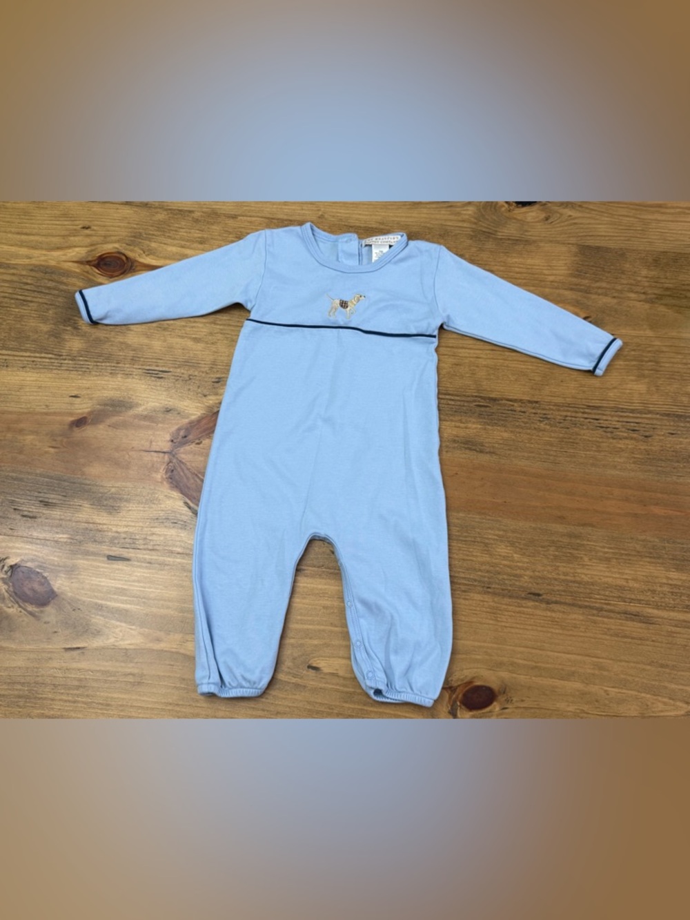 TBBC Beale Street Blue/Nantucket Navy Long Sleeve Bradford Romper - Dog